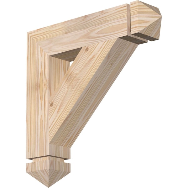 Ekena Millwork Traditional Arts & Crafts Smooth Bracket, Douglas Fir, 3 1/2"W x 18"D x 18"H BKT04X18X18TRA03SDF - main